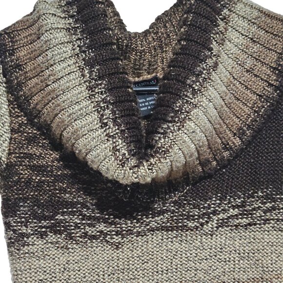 Vintage Body Central Cowl Neck Sweater Dress Size Small Brown Gradient Y2K - Picture 4 of 5